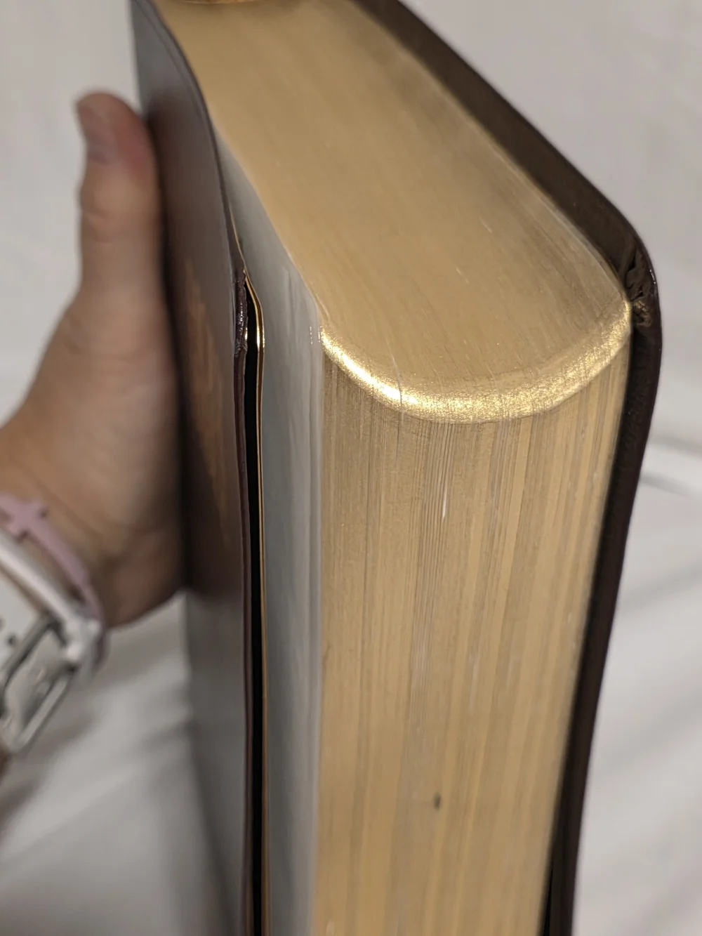 Holy Bible Open NKJV Red Letter Nelson 1982 Bonded Leather Christian